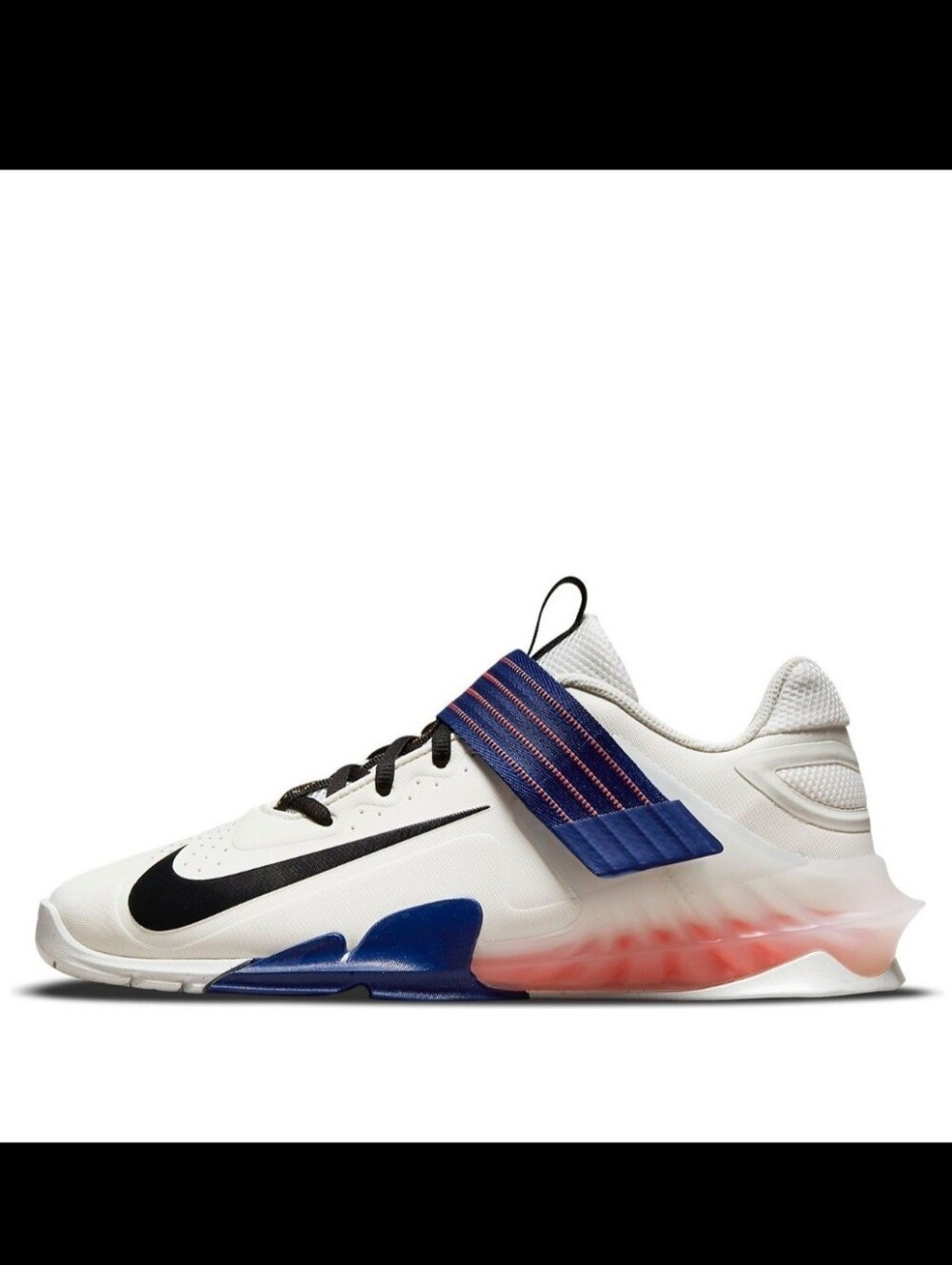 Nike Savaleos Weightlifting Shoes Men’s 10 White Blue Powerlifting Gym